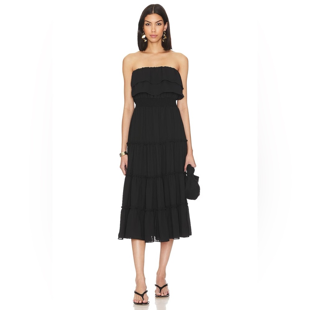 1. State Strapless Ruffle Tiered Dress